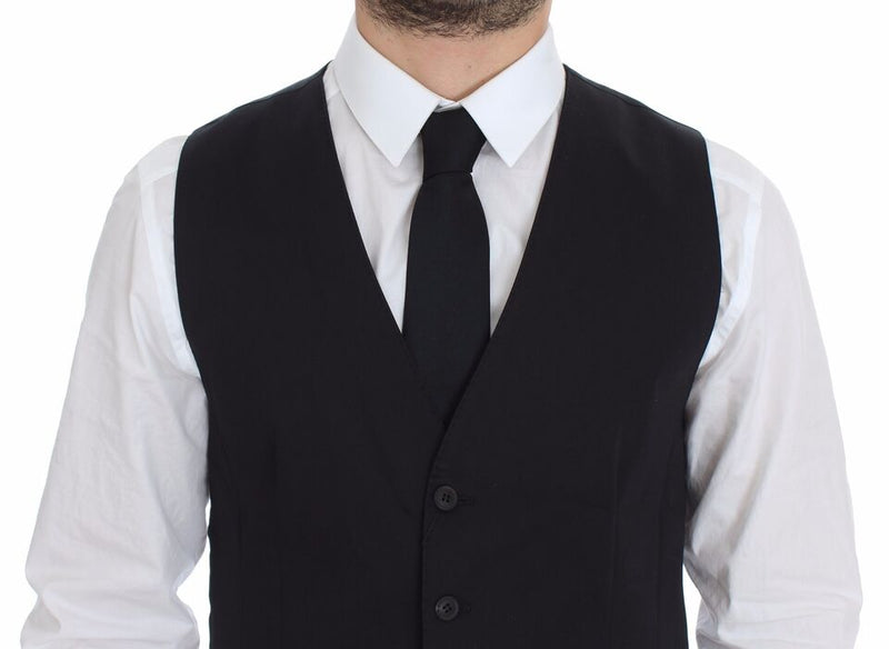 Dolce &amp; Gabbana Veste-gilet en coton stretch bleu
