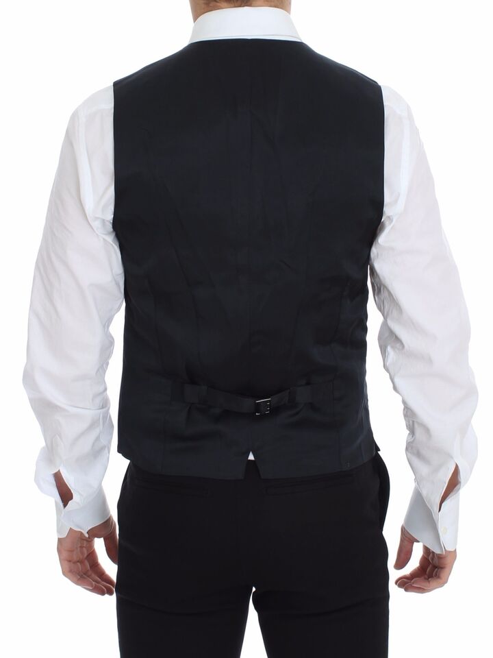 Dolce &amp; Gabbana Veste-gilet en coton stretch bleu