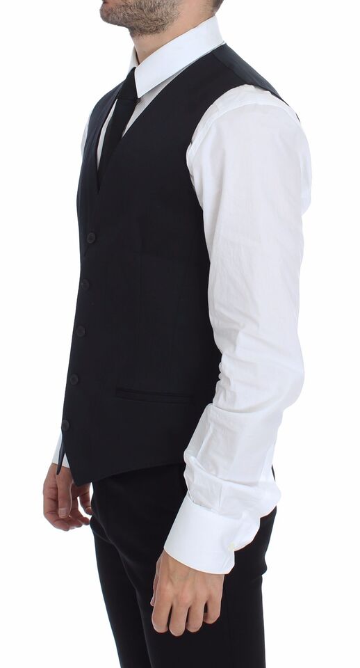 Dolce &amp; Gabbana Veste-gilet en coton stretch bleu