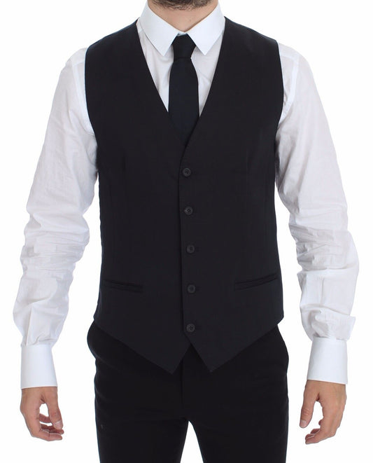 Dolce & Gabbana blauwe katoenen stretch vest blazer