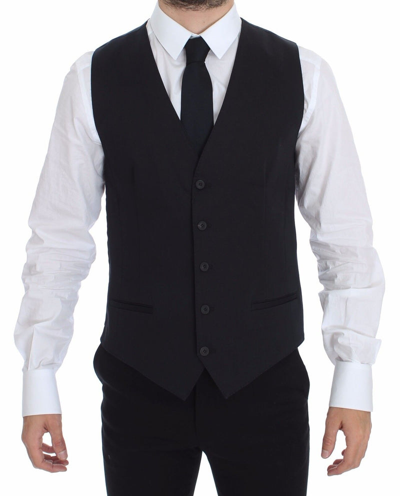 Dolce &amp; Gabbana Veste-gilet en coton stretch bleu