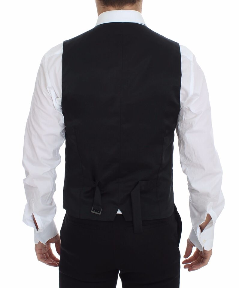 Veste-gilet en laine stretch grise de Dolce &amp; Gabbana