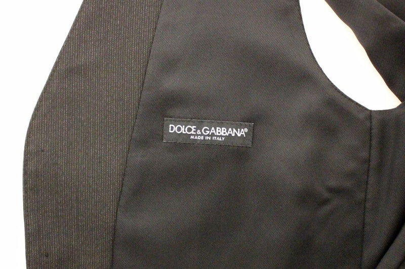 Veste-gilet en laine stretch grise de Dolce &amp; Gabbana