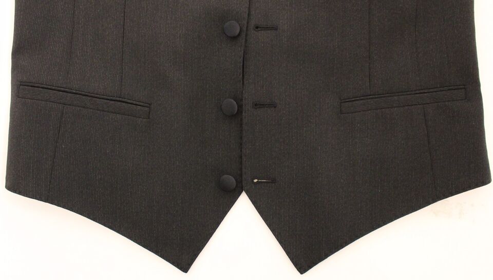 Veste-gilet en laine stretch grise de Dolce &amp; Gabbana
