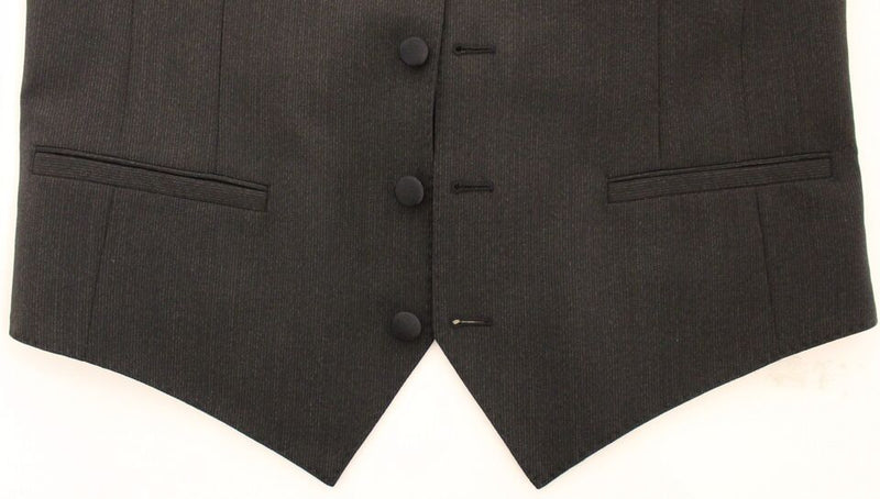 Veste-gilet en laine stretch grise de Dolce &amp; Gabbana