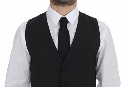 Dolce & Gabbana grijs wollen stretch jurkvest, blazer.