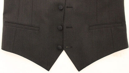 Dolce & Gabbana grijs wollen stretch jurkvest, blazer.