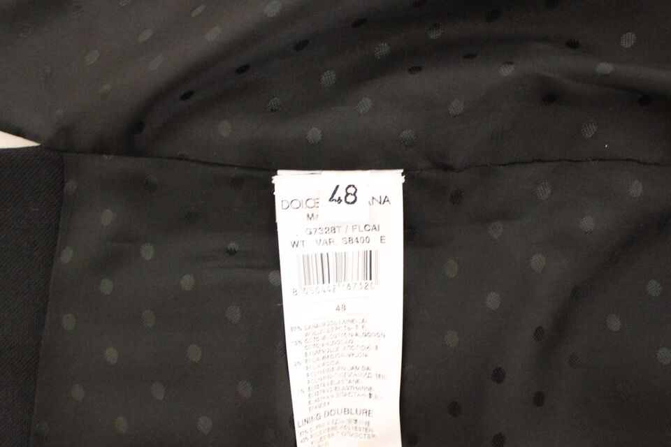 Dolce & Gabbana Veste-gilet en laine et soie extensible noire