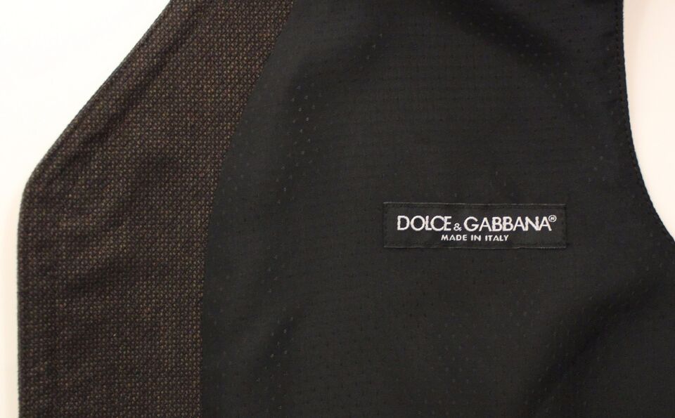 Gilet en coton mélangé brun de Dolce &amp; Gabbana