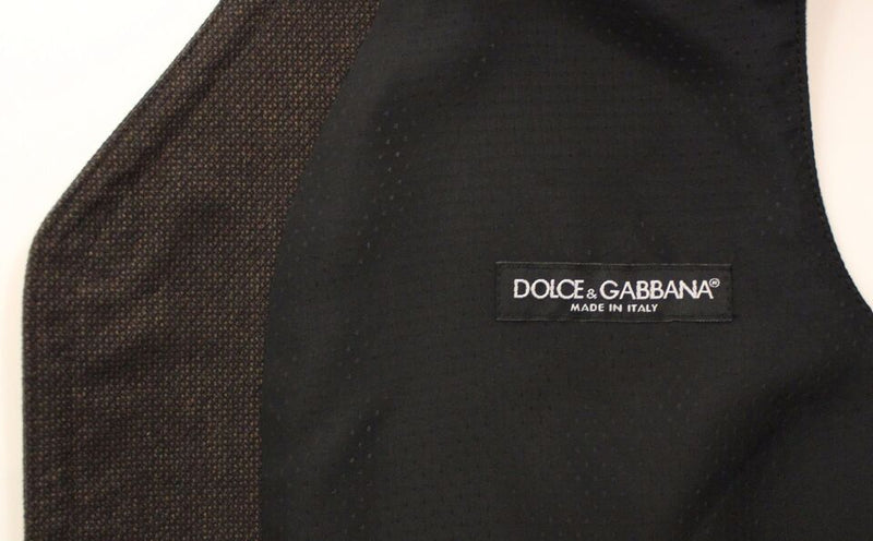 Gilet en coton mélangé brun de Dolce &amp; Gabbana