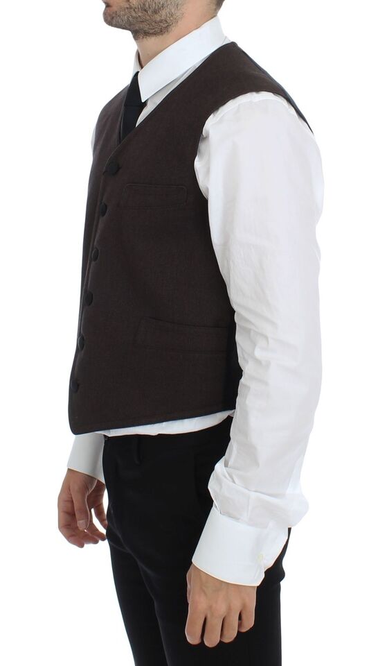 Gilet en coton mélangé brun de Dolce &amp; Gabbana