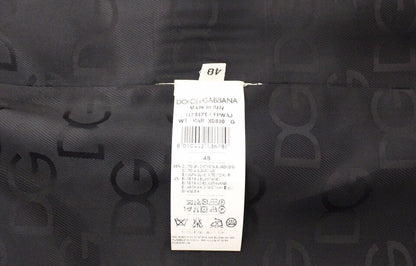 Gilet en soie et laine rayé gris de Dolce & Gabbana