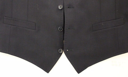 Gilet en soie et laine rayé gris de Dolce & Gabbana