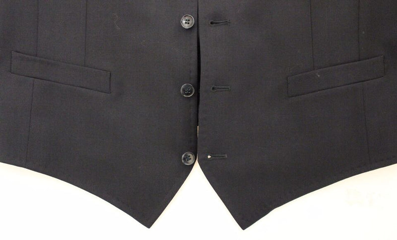 Gilet en soie et laine rayé gris de Dolce &amp; Gabbana