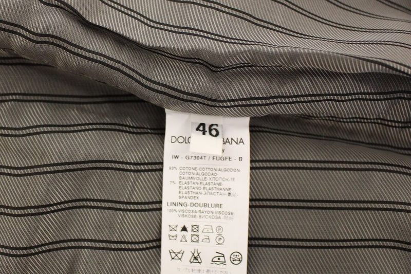 Veste-gilet en coton extensible gris de Dolce &amp; Gabbana