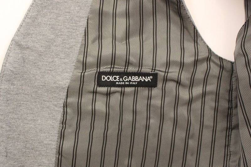 Veste-gilet en coton extensible gris de Dolce &amp; Gabbana