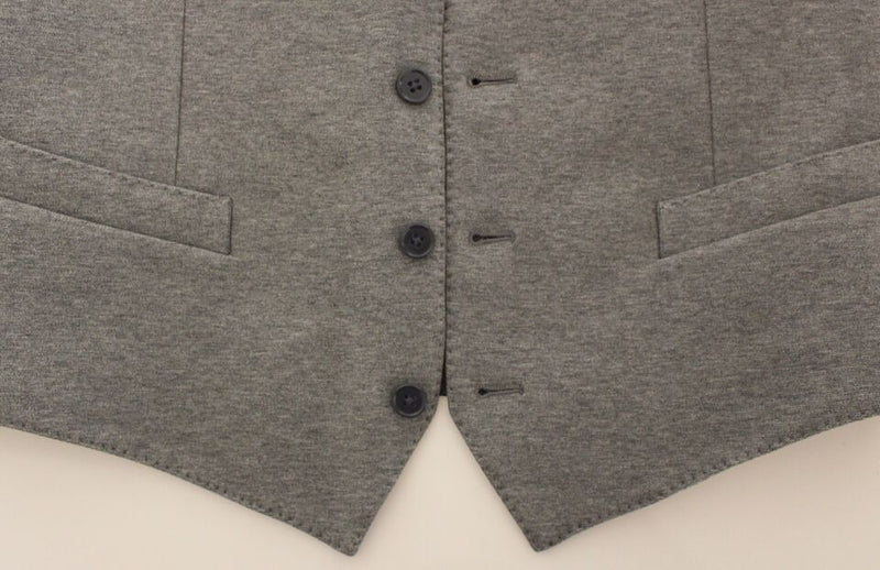 Veste-gilet en coton extensible gris de Dolce &amp; Gabbana