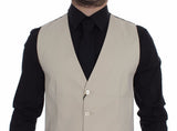 Veste-gilet en coton extensible beige Dolce &amp; Gabbana
