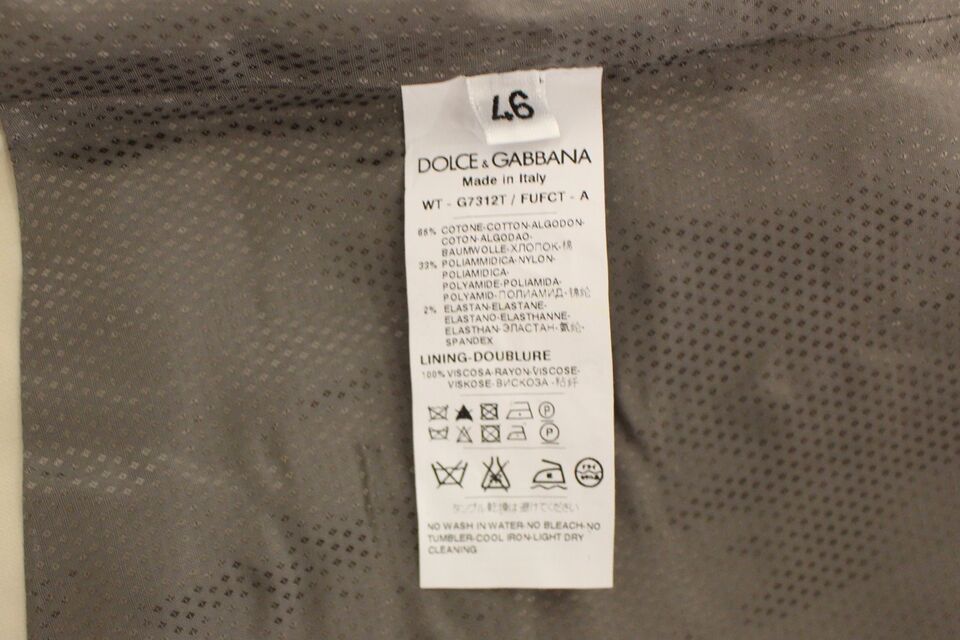 Veste-gilet en coton extensible beige Dolce & Gabbana
