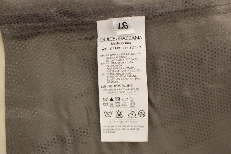 Veste-gilet en coton extensible beige Dolce &amp; Gabbana
