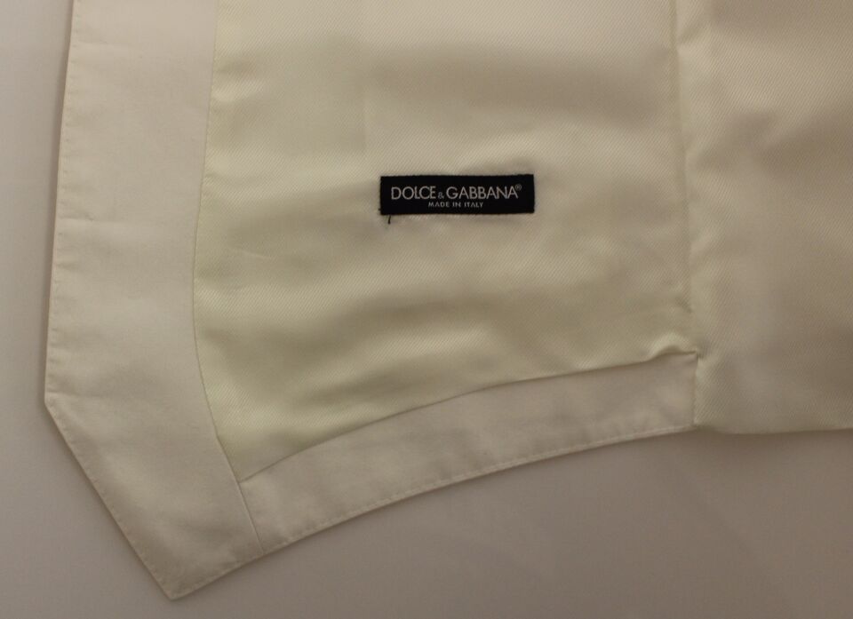 Veste-blazer Dolce & Gabbana en coton et soie blanche.
