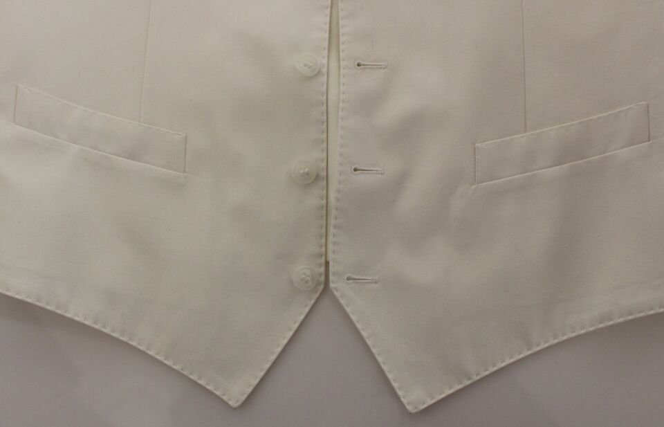 Veste-blazer Dolce & Gabbana en coton et soie blanche.