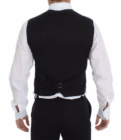 Dolce & Gabbana Veste-gilet en coton et viscose noire