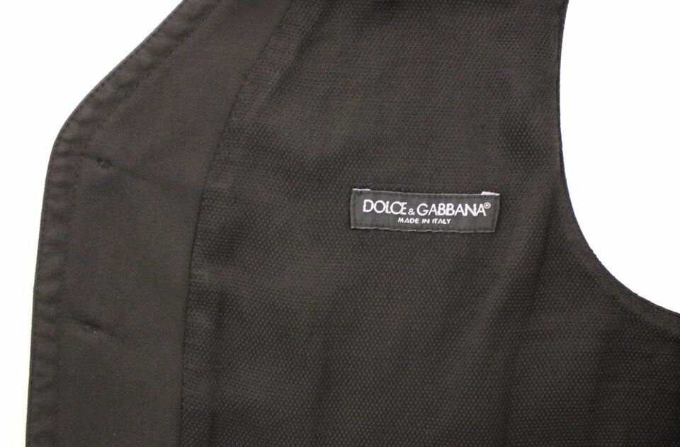 Dolce & Gabbana Veste-gilet en coton et viscose noire
