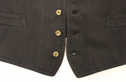 Dolce & Gabbana Veste-gilet en coton et viscose noire