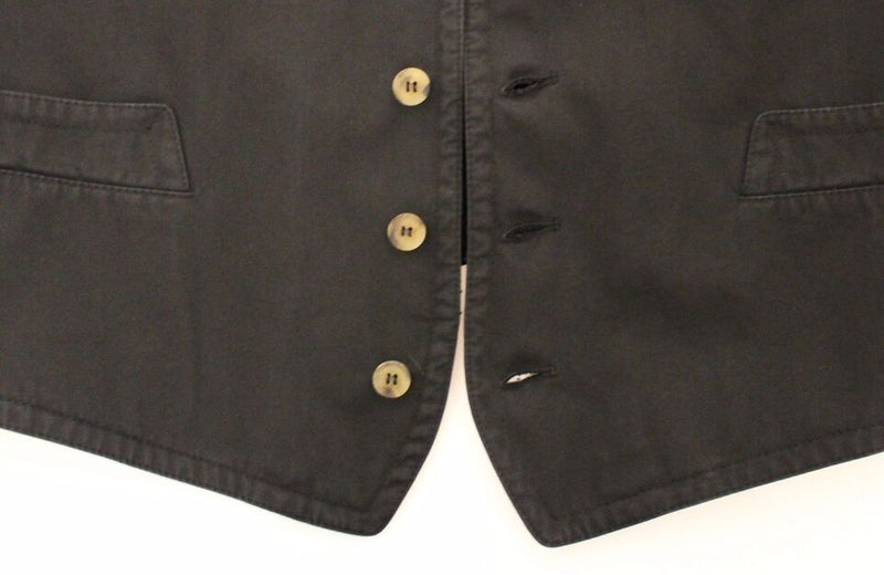 Dolce &amp; Gabbana Veste-gilet en coton et viscose noire