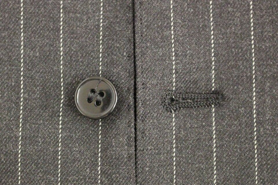 Gilet en laine rayé gris avec logo Dolce &amp; Gabbana
