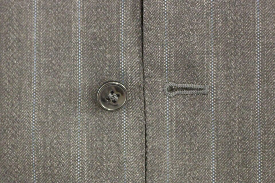 Gilet en laine rayé gris avec logo Dolce &amp; Gabbana