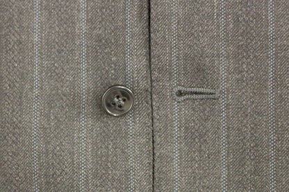 Dolce & Gabbana Grijze gestreepte wollen vest met logo