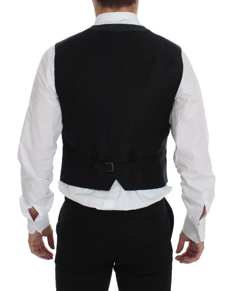 Gilet en laine mélangée grise Dolce &amp; Gabbana