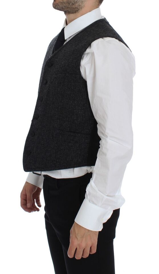 Gilet en laine mélangée grise Dolce &amp; Gabbana