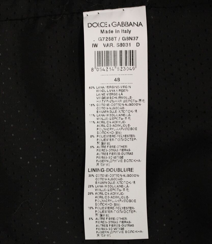 Gilet en laine mélangée grise avec logo Dolce & Gabbana