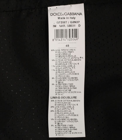 Gilet en laine mélangée grise avec logo Dolce & Gabbana