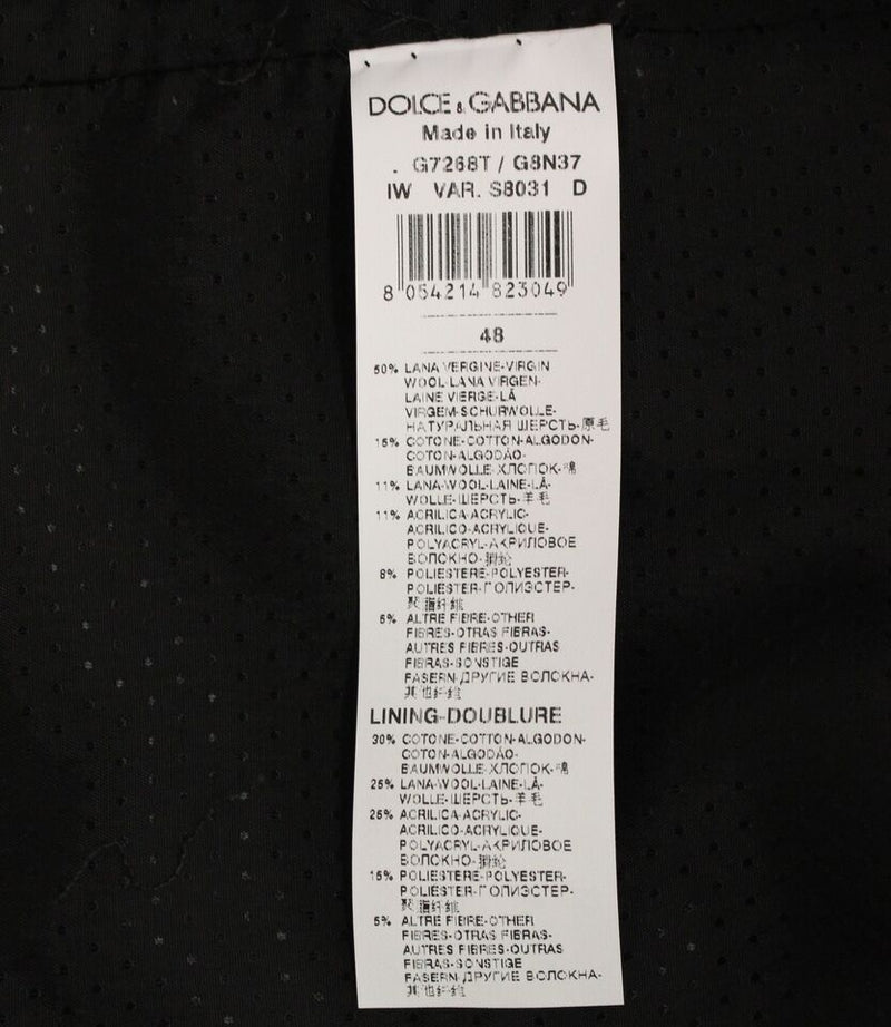 Gilet en laine mélangée grise avec logo Dolce &amp; Gabbana