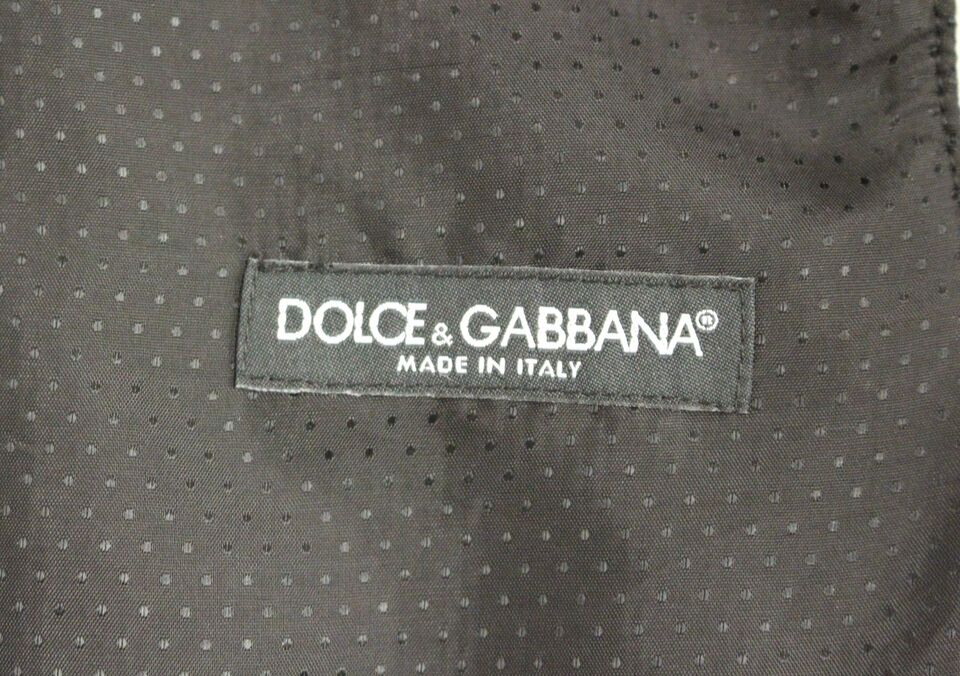 Gilet en laine mélangée grise avec logo Dolce &amp; Gabbana