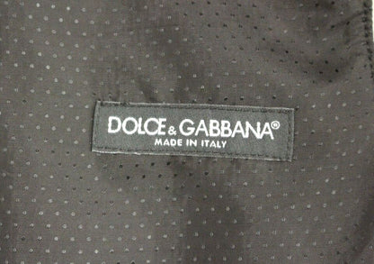 Gilet en laine mélangée grise avec logo Dolce & Gabbana