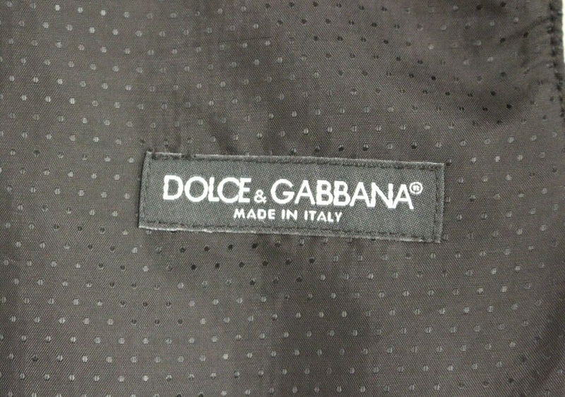 Gilet en laine mélangée grise avec logo Dolce &amp; Gabbana