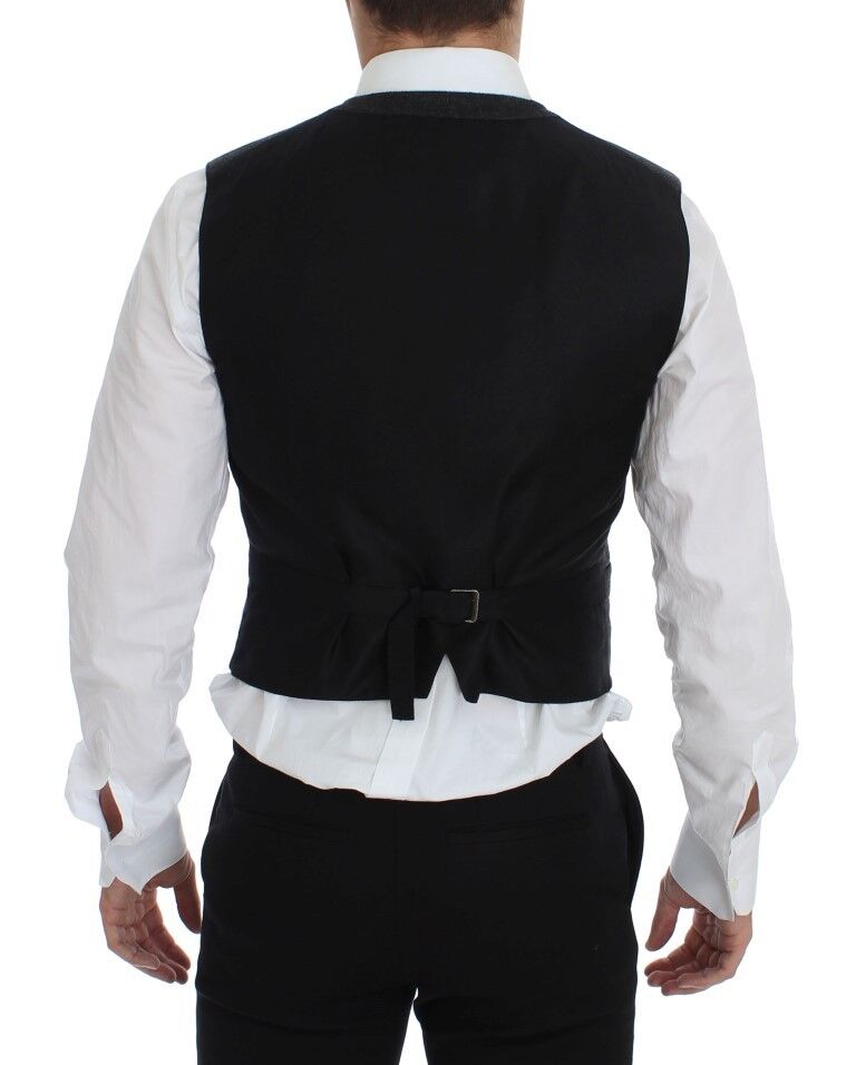 Gilet en laine mélangée grise Dolce &amp; Gabbana