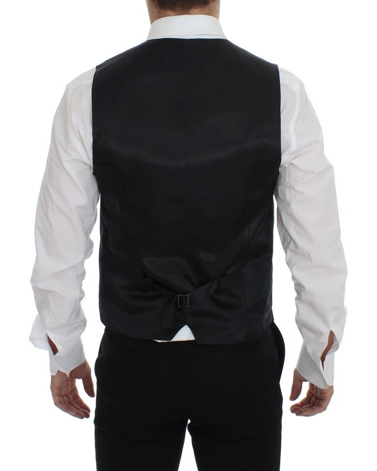 Gilet/veste en laine et soie grise Dolce &amp; Gabbana