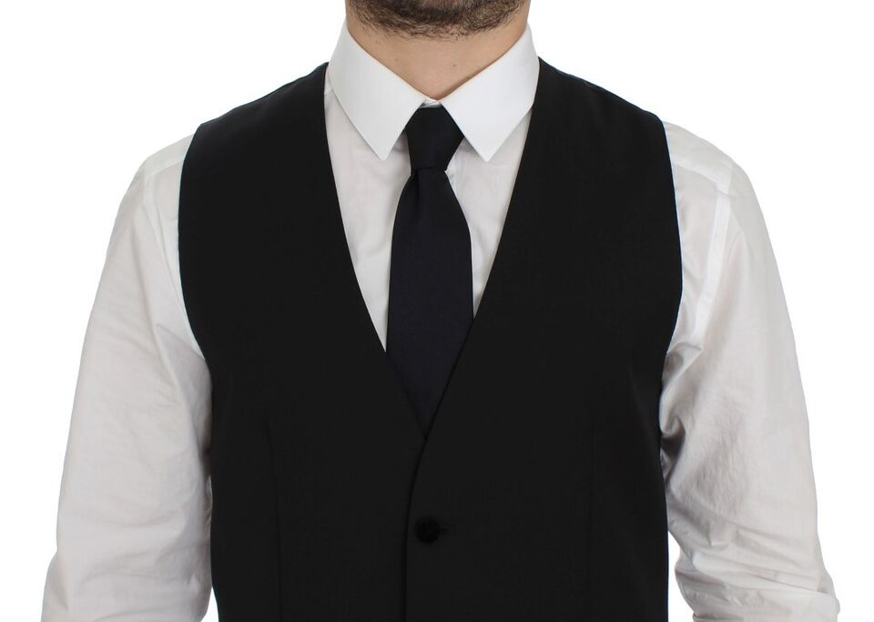 Gilet/gilet sans manches formel en laine noire Dolce &amp; Gabbana