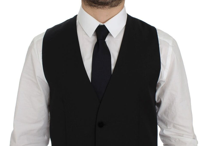 Gilet/gilet sans manches formel en laine noire Dolce &amp; Gabbana