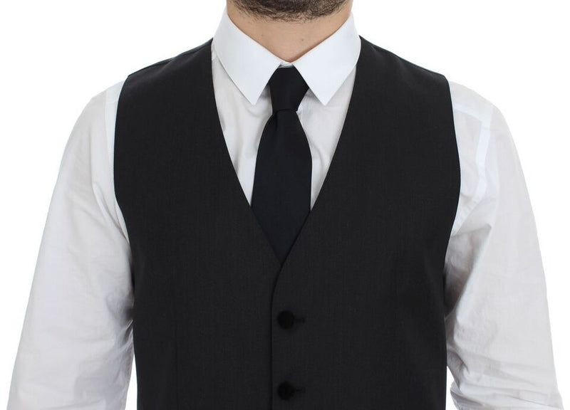 Gilet/gilet de cérémonie en laine grise Dolce &amp; Gabbana