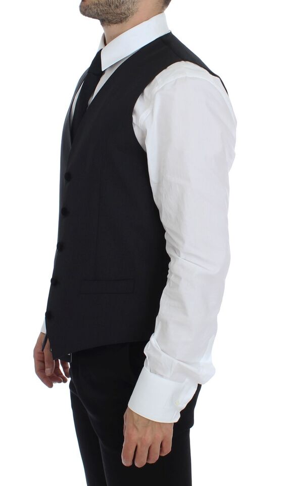 Gilet/gilet de cérémonie en laine grise Dolce &amp; Gabbana