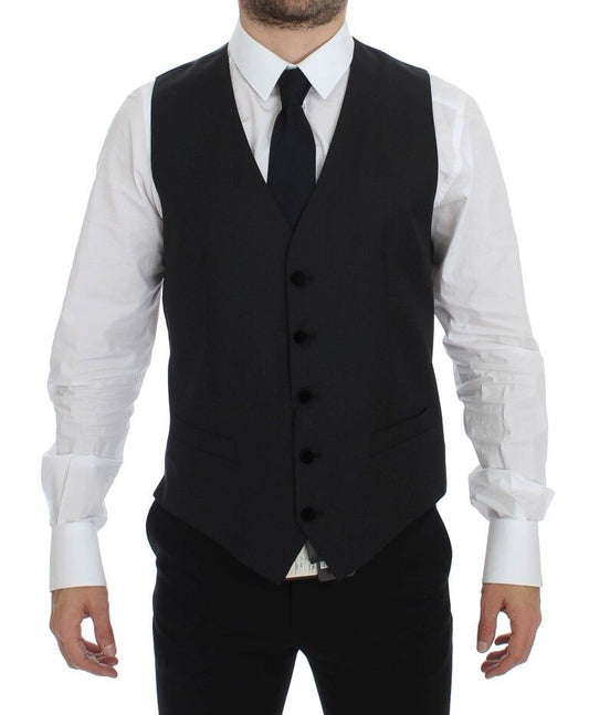 Gilet/gilet de cérémonie en laine grise Dolce & Gabbana