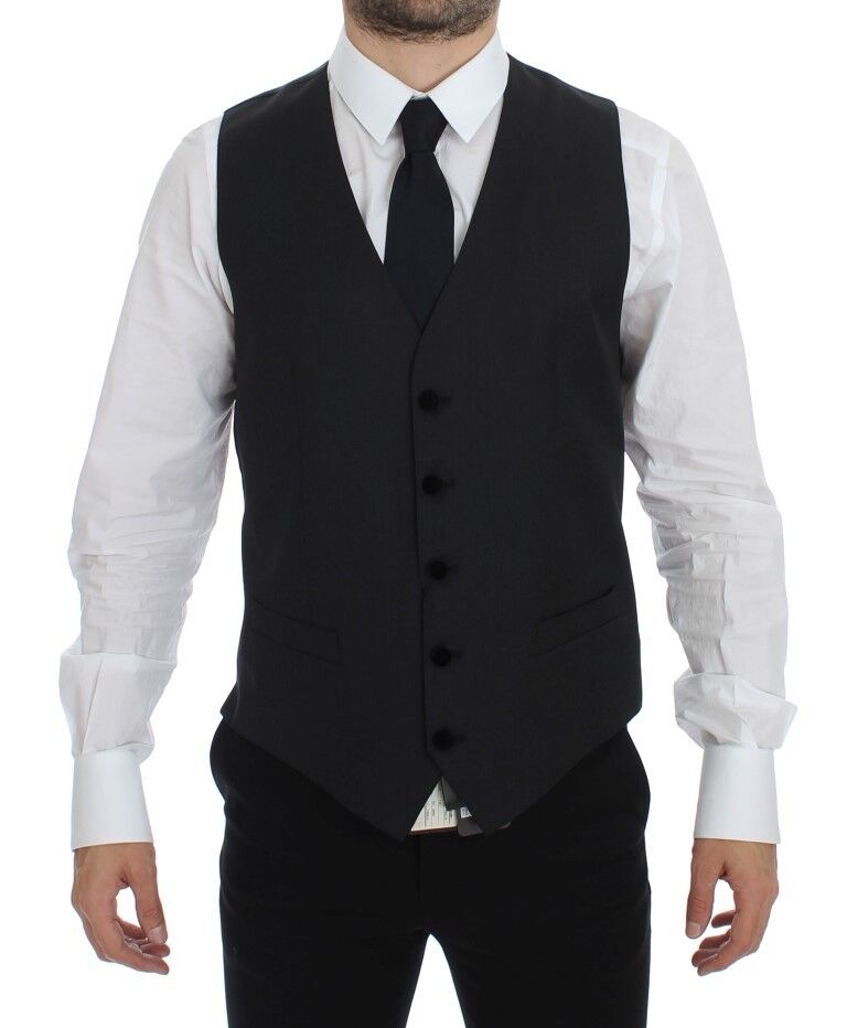 Gilet/gilet de cérémonie en laine grise Dolce &amp; Gabbana