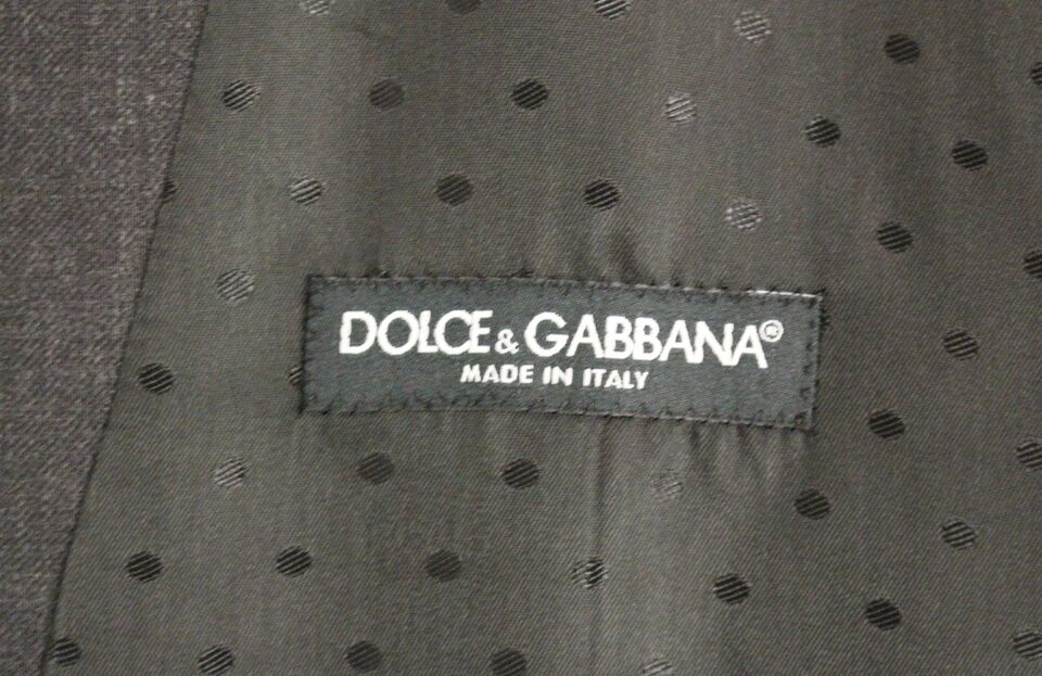 Dolce & Gabbana Grijs Vloerenlange Vest van Wol